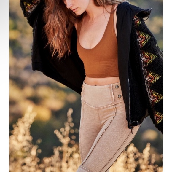 Free People sherpa jacket in black NWOT - Picture 2 of 6